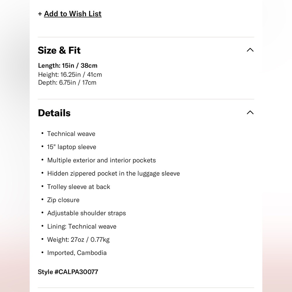 CALPAK Luka Laptop Black Backpack - Picture 4 of 4